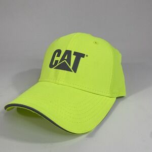 Caterpillar CAT Equipment Hi-Vis Safety Yellow Neon Green Reflective Hat Cap New